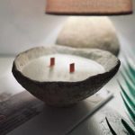 شمع کاسه ای پاپیه ماشه بدون پایه