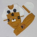 ست لباس وشلوار و کلاه نوزادی سایز2