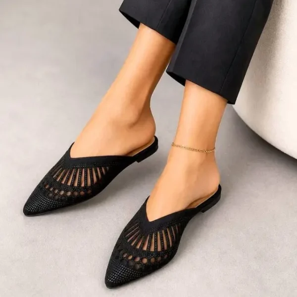 صندل مجلسی زنانه مدل شیاری نگین دار