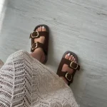 صندل لژدار زنانه مدل دو سگگ - تصویر 5