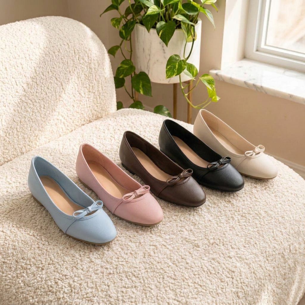 flat_heels کفش کالج تخت زنانه مدل پاپیونی 9231
