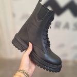 بوت لژدار زنانه مدل بندی بغل زیپ - تصویر 4
