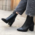 نیم بوت پاشنه دار زنانه مدل ژاله زیپی - تصویر 3