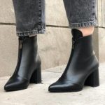 نیم بوت پاشنه دار زنانه مدل ژاله زیپی - تصویر 2