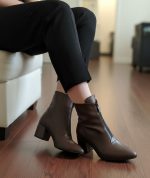 نیم بوت پاشنه دار زنانه مدل ژاله زیپی - تصویر 4