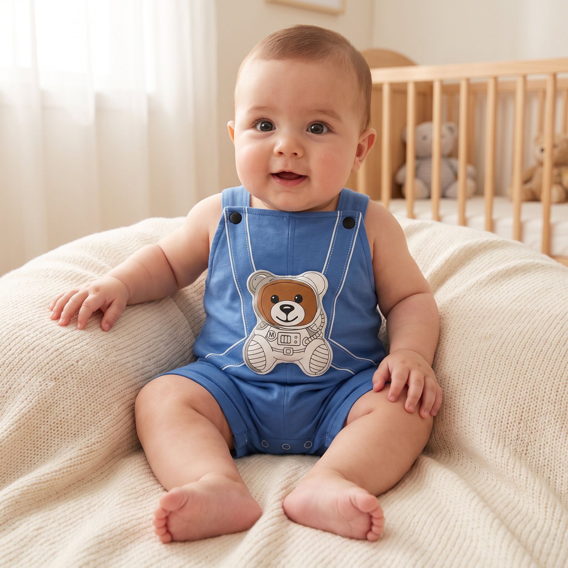 baby_wearing_romper بیلر وارداتی آبی سایز 6تا9ماه