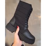 بوت کاپشنی زنانه مدل بندی لژدار - تصویر 4