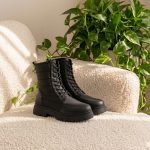 بوت کاپشنی زنانه مدل بندی لژدار