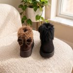 نیم بوت لژدار زنانه مدل آگ UGG پشت پاپیونی