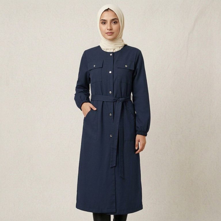 مانتو کتان دانشجویی اداری زنانه